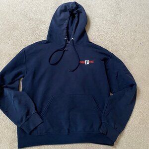 Food City Employee Hooded Sweatshirt Size Med Navy Blue